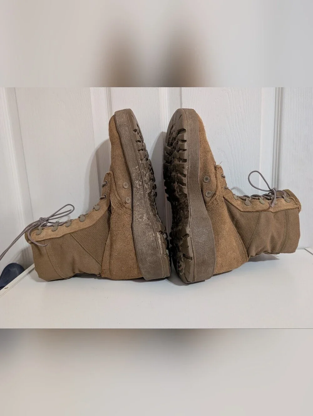 Altama Mens Combat Boots Coyote Brown Tan Vibram Leather Military Size 10 Wide